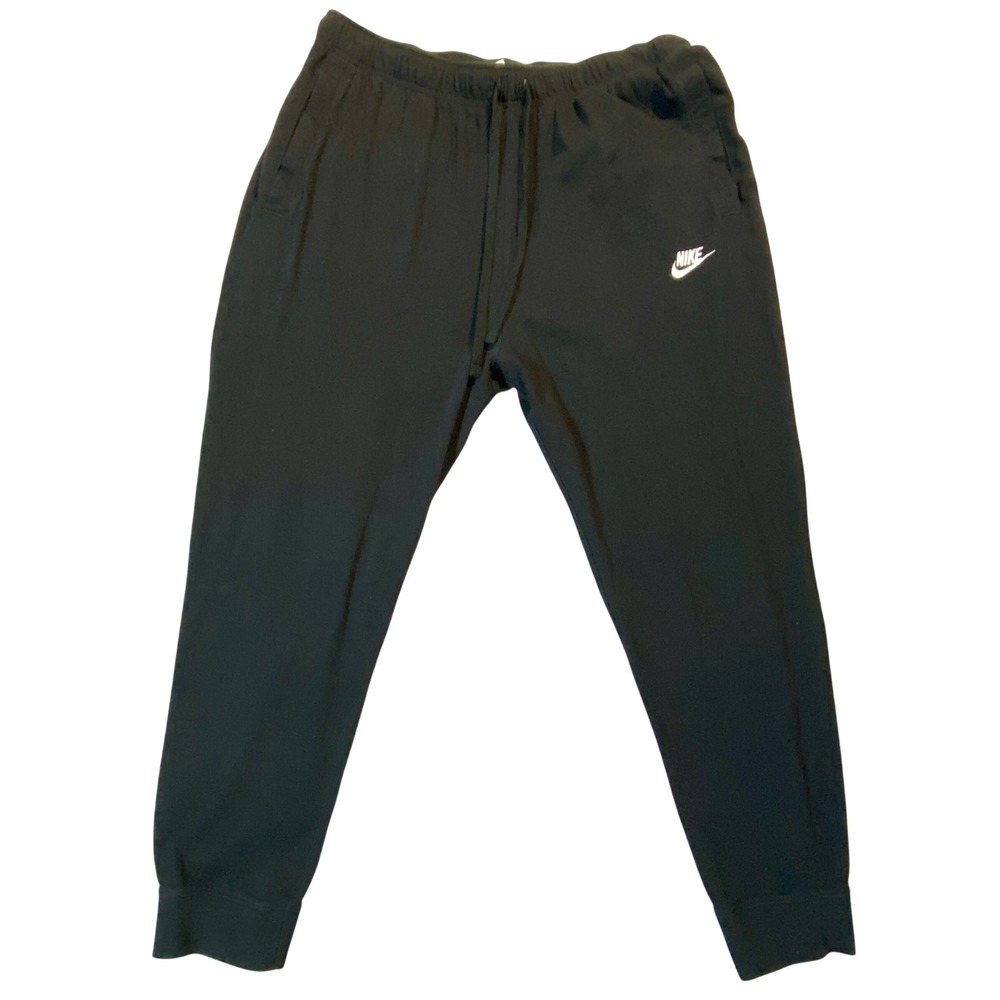 Nike Sportswear Joggers XL Black Tapered Sweatpants Embroidered Logo